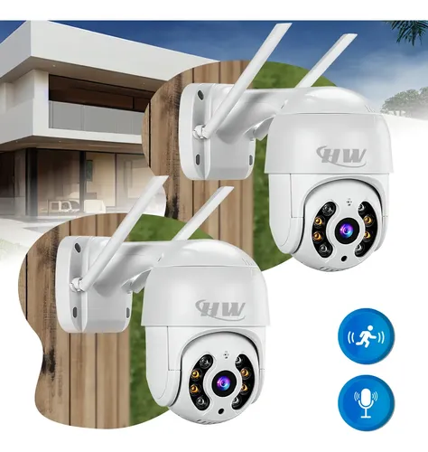 Kit 2 Camera A8 Wifi IpProva D'água Infravermelho Externa Icsee