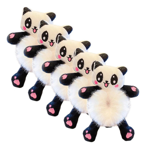 Donas Para Moños, Mxnod-005, 5pzas, Panda, Blanco/negro, Fel Color Blanco/negro