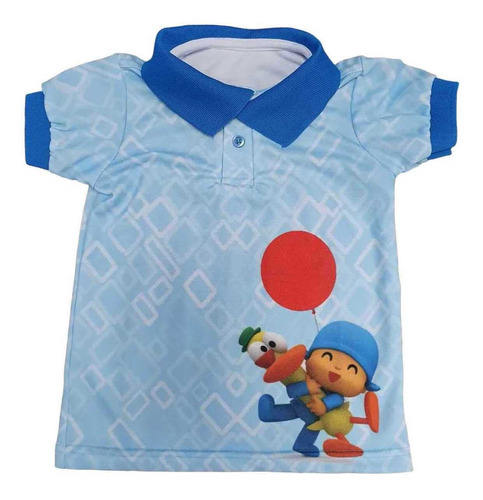 Camisa Polo Pocoyo Festa Aniversário Menino Infantil