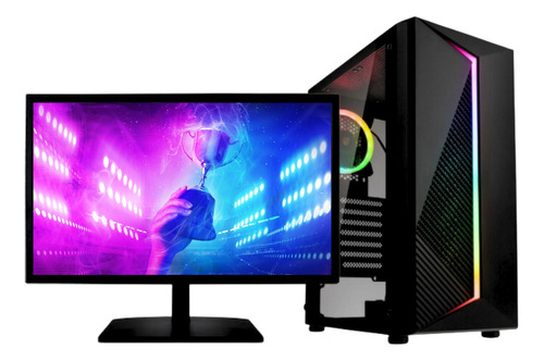 Pc Cpu Intel I3 8gb 1tb O Ssd Gt 1030 2gb Gabinete Rgb Monitor