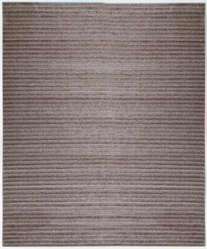 Tapete Sala 300x400 Cinza Prata Liso 12mm Alto Relevo 3x4 M Cor Marrom-claro Desenho Do Tecido Listrado