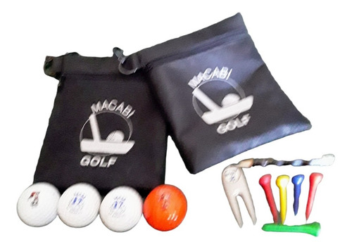 Imagen 1 de 10 de Kit X4 Necessaires P/golf (macabi) + Bolsa Zapatos Y Visera
