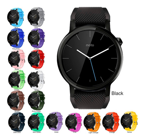 Correa Deportiva + Mica Para Moto 360 2da Generacion 46 Mm Turquesa