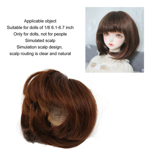 Boneca, Peruca, Cabelo Com Franja, Boneca Macia, Flexível, C