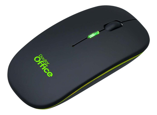 Mouse Dr. Office Sem Fio, Rainbow, 1600 Dpi, 4 Botões, Black