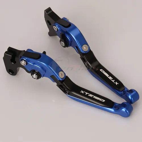 C Palancas De Aluminio Plegables Para Yamaha Xtz150, Azul