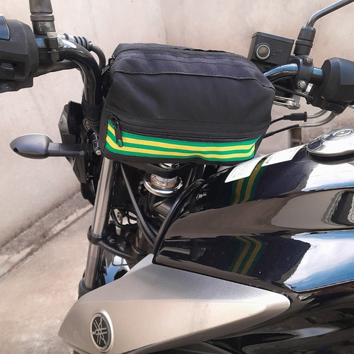 Alforge De Guidão Para Moto E Bike Cor Preta