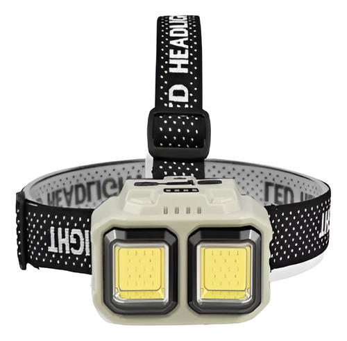 Lampara Linterna Frontal Potente Cob Recargable Luz Cabeza
