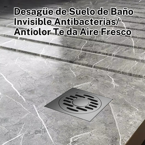 Drenaje De Piso Cuadrado De Acero Inoxidable Antiolor 10cm