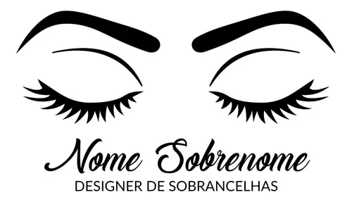 Adesivo Decorativo Designer Sobrancelha Nome Personalizado Salão de Beleza