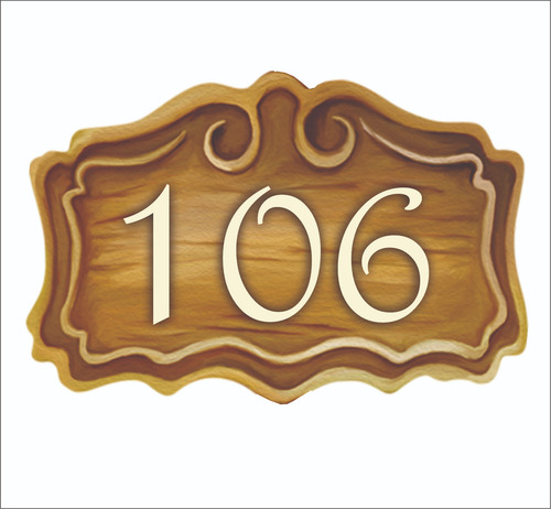 Placa De Casa 20x13cm Personalizada Madeira Naval Rústica Marrom-claro