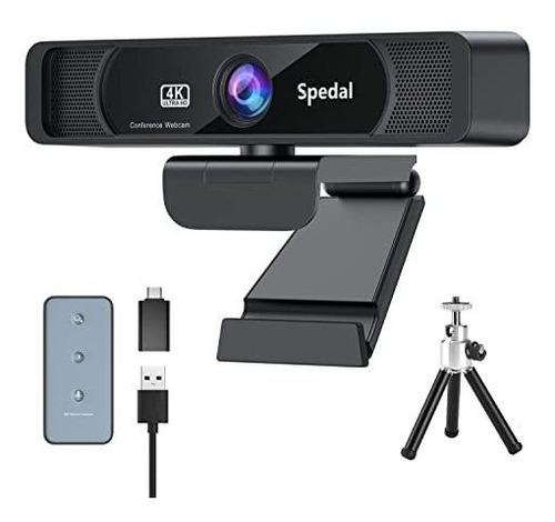 Webcam Spedal Ff931 4k Uhd De 120° Con Clip -negro