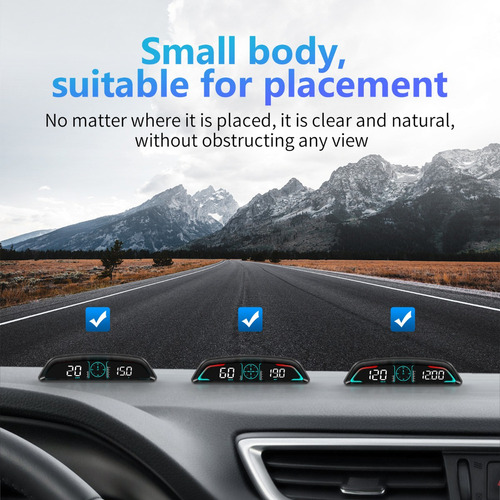 Para Para * Obd2 Hud Velocímetro Temperatura Agua Pantalla /