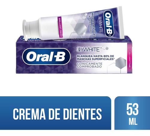 Crema Dental Oral-b 3d White Brilliant Fresh X 53ml