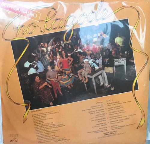 Lp Vinil Beth Carvalho - No Pagode - Com Encarte - 1979 - Mv (Usado)