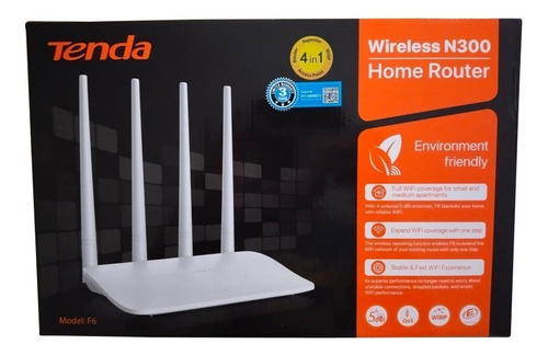Router Tenda F6 4 Antenas Multimodo Wifi 300mbps 
