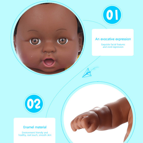 Muñecas Negras D 8 Pulgadas Con Ropa A, Africanas Realistas