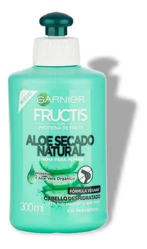 Crema Para Peinar Garnier Fructis Aloe Hidra Bomb Formula Vegana Hidratacion Y Anti-frizz