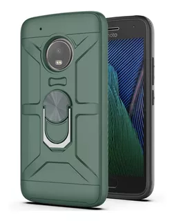 Funda Case Hibrido Uso Rudo Para Moto G5 Plus + Mica Glass