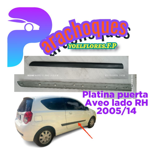 Moldura O Platina De Puerta Derecha De Aveo 3 2005/14