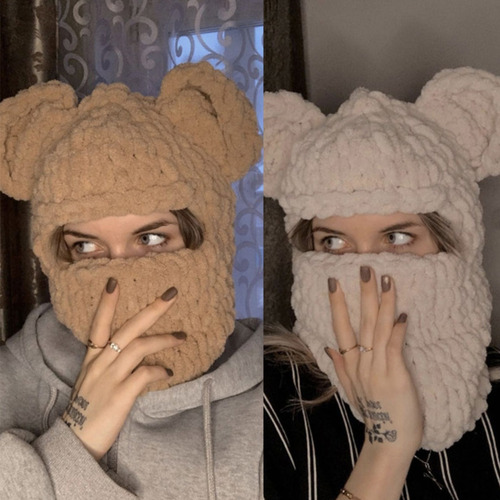Chapéu De Orelha De Urso, Cachecol, Balaclava, Orelha De Urs