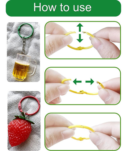 Llaveros O Llaveros, Anillos De Hoja Suelta De 1 1/5