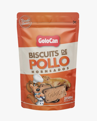 Biscuits De Pollo Golocan X 500 Gs