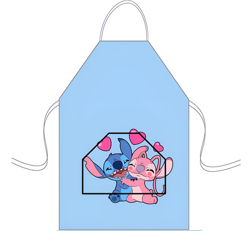 Delantal Cocina Mediano Para Niños Mini Chef Personalizado Stich Y Angel 18 Personalizado