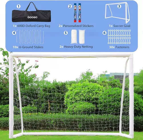Porterías de fútbol para patio trasero, red para niños de 6 x 4 pies,  configuración rápida de alta resistencia | Regalos de fútbol para niños de  3, 4