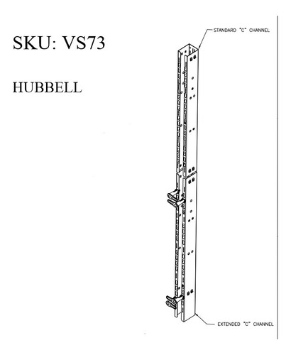 Organizador De Cables Vertical En C, Para Rack De 7' Hubbell