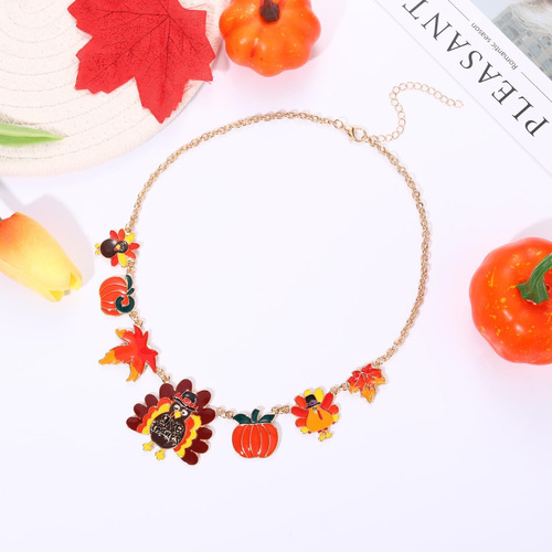 Faerliiry Collar De Otoño De Acción De Gracias, Collar De De