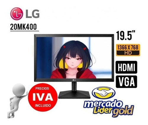 Imagen 2 de 7 de Monitor LG Hdmi/vga Led 19.5 Ultraslim Oferta Nuevos