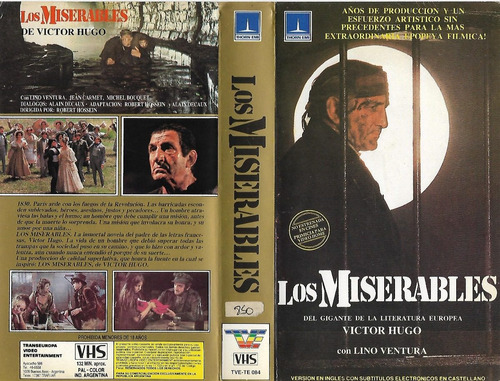 Los Miserables Vhs Lino Ventura Jean Carmet Victor Hugo