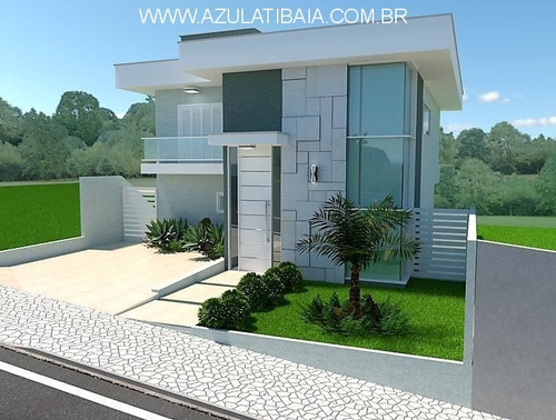 Imagem 2 de 6 de Projeto Moderno, Sobrado Novo Em Condominio, Terras De Atibaia Portaria, - Ca01543 - 70055207
