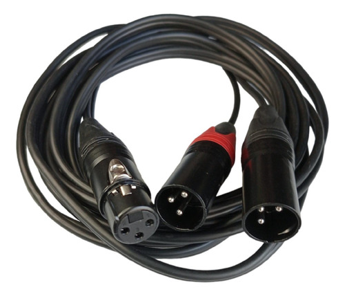 Cable Para Audio En Y Xlr Hembra A 2 Xlr Macho Cobre Ofc 1mt