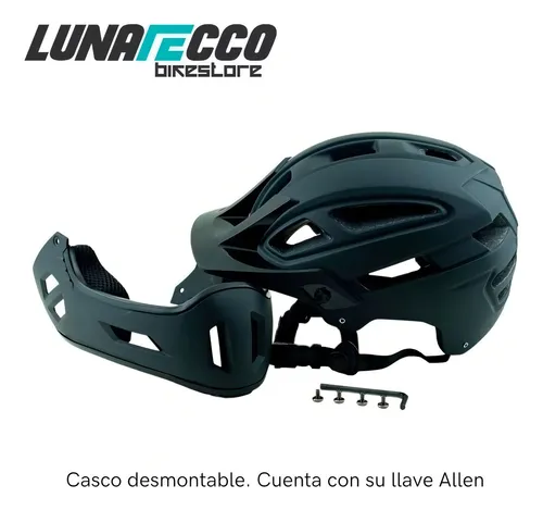 Casco con mandibula desmontable hotsell