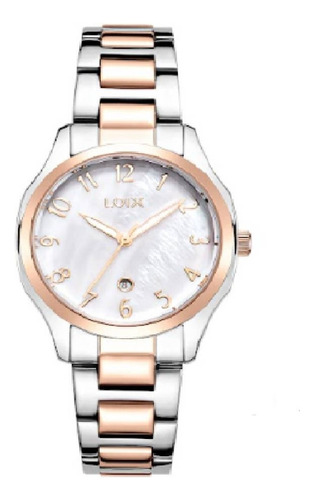 Reloj Loix L1261  Para Mujer Plateado Con Dorado
