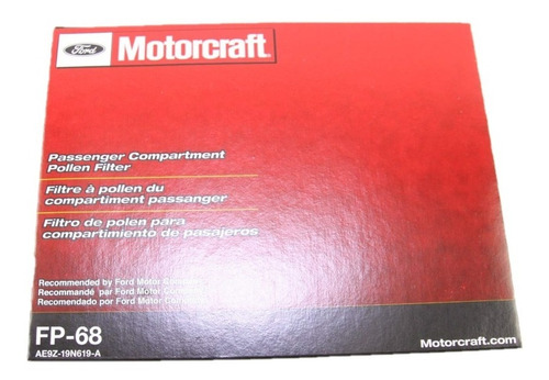 Filtro De Polen Genuino Ford Explorer Motorcraft® Fp-68