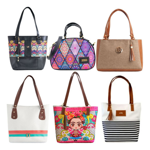 Vende Bolsos D Mujer León. Mayoreo 6 Bolsas + Regalo + Envío