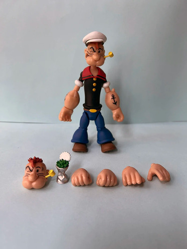 Figura De Acción Clásica De Popeye Pappy, Muñeco Modelo Anim
