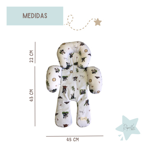 Reductor Huevito Bebe Cochecito Universal Reversible Algodon Panditas