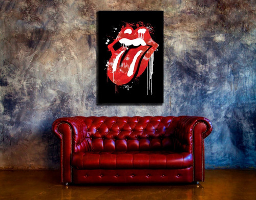 Cuadro Vanguardista Canvas  Lengua Rolling Stones 100x70