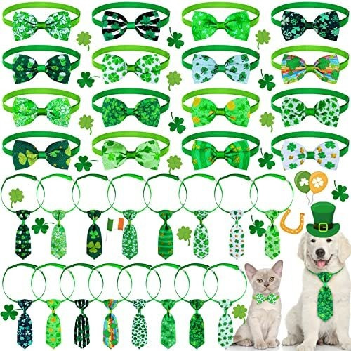 32 Piezas St. Patrick's Day Perro Corbata Arco Perro 6yjr5