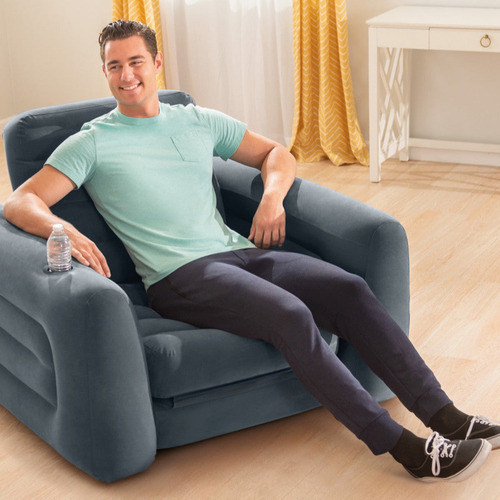Sofa Cama Inflable Gris Oscuro