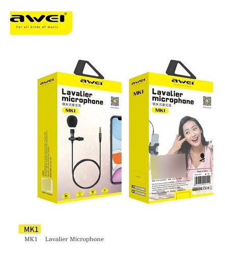 Pack X 3 / Microfono Mk1 Awei Con Cancelación De Ruido