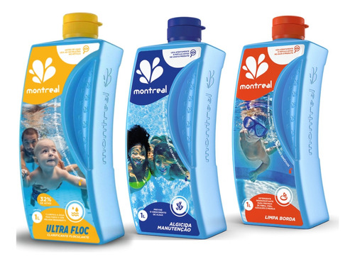 Kit Produto Químico Piscina Com Algicída Clarificante