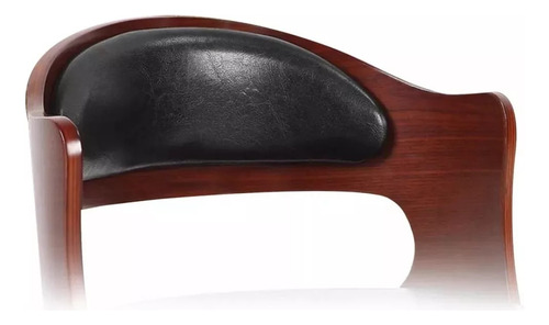 Pack 2 Sillas Piso Bar Taburete Regulable Madera/ecocuero