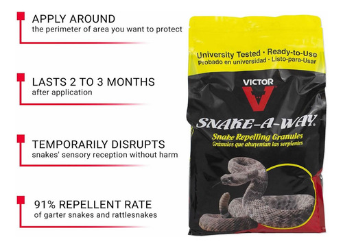 Repelente Para Serpientes Granulado Snake A Way 1.8kg