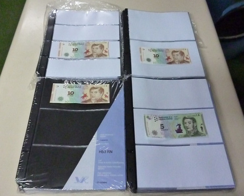 50 Hojas Para Coleccionar Guardar Billetes Marca Vk Sin Pvc