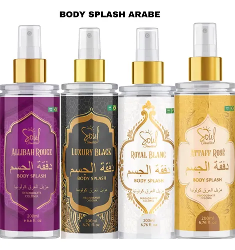 Kit 4 Body Splash Feminino Arabe 200 Ml Perfume Colonia